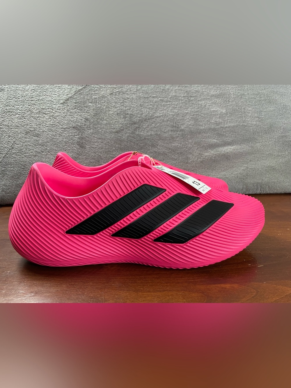 Men's adidas PureChill Runner Shoes Lucid Pink Black Beach Casual KI0065 Size 13